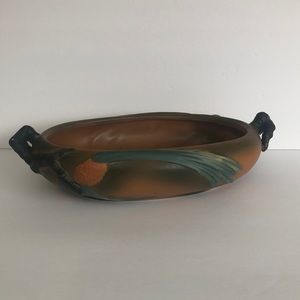 Roseville Vintage 1998 Pine Cone Design Centerpiece Console Bowl